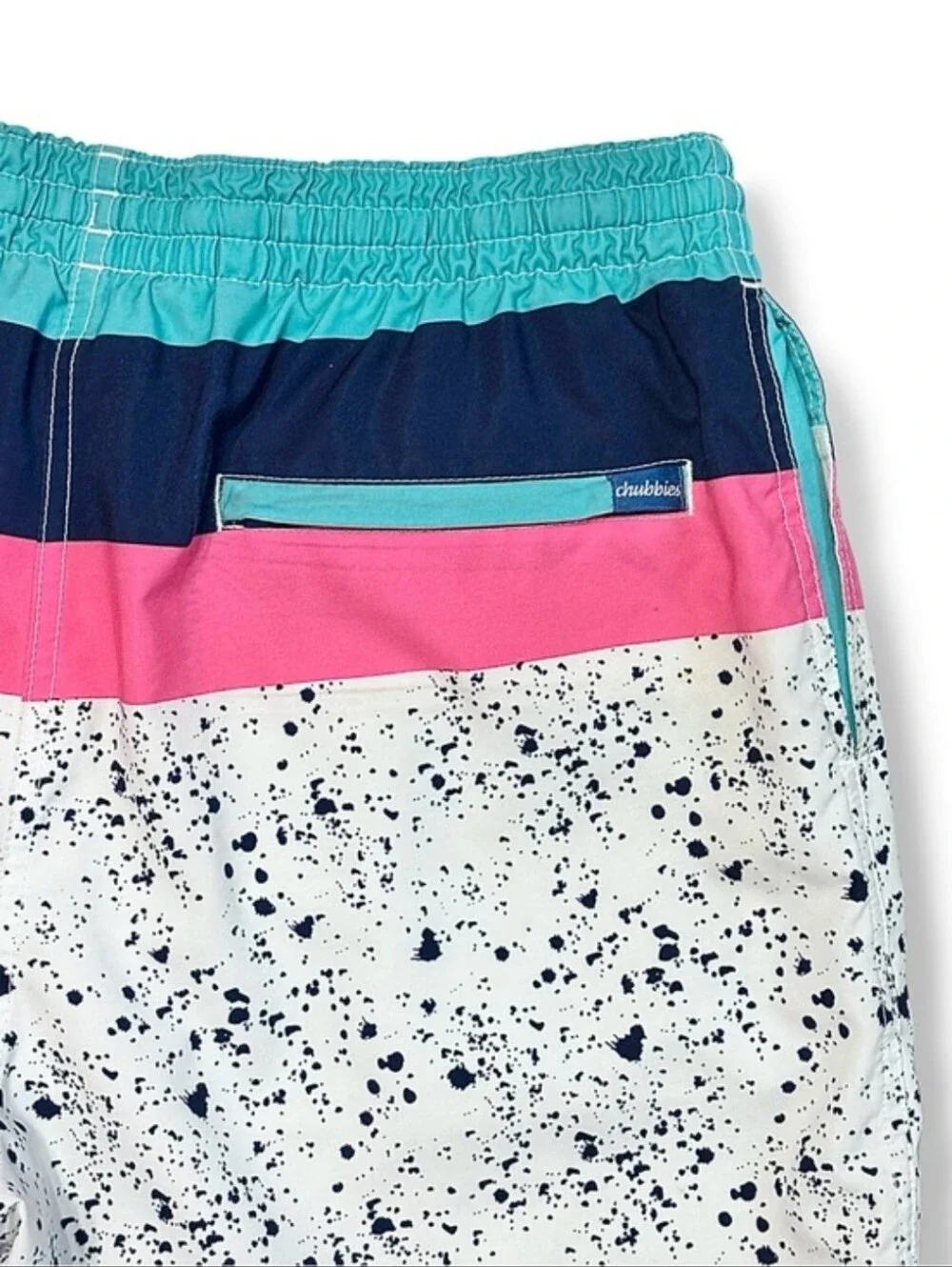 CHUBBIES The Aquatic Libations Swim Trunks Specks & Stripes Large